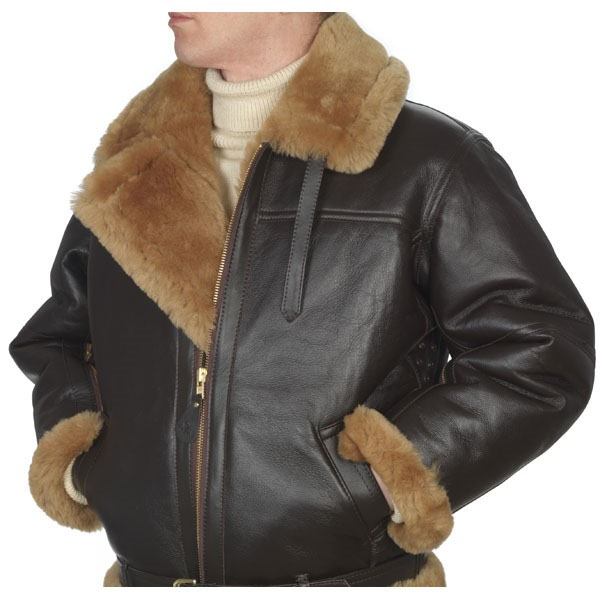 modeled mens leather irvin flying jacket